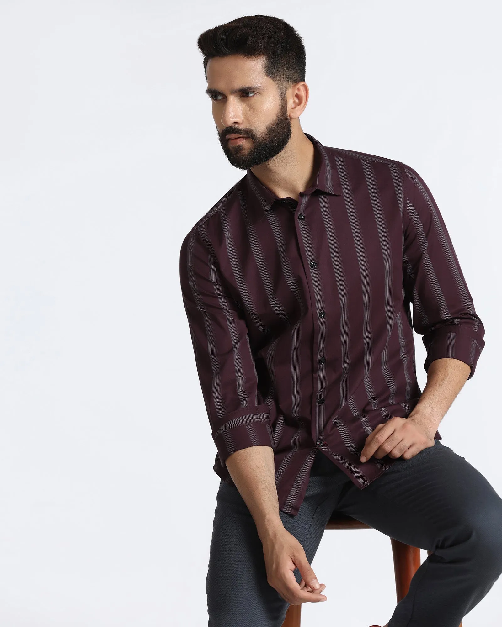 Cherry Lacquer Stripe Shirt - Enno Coastal Vibes