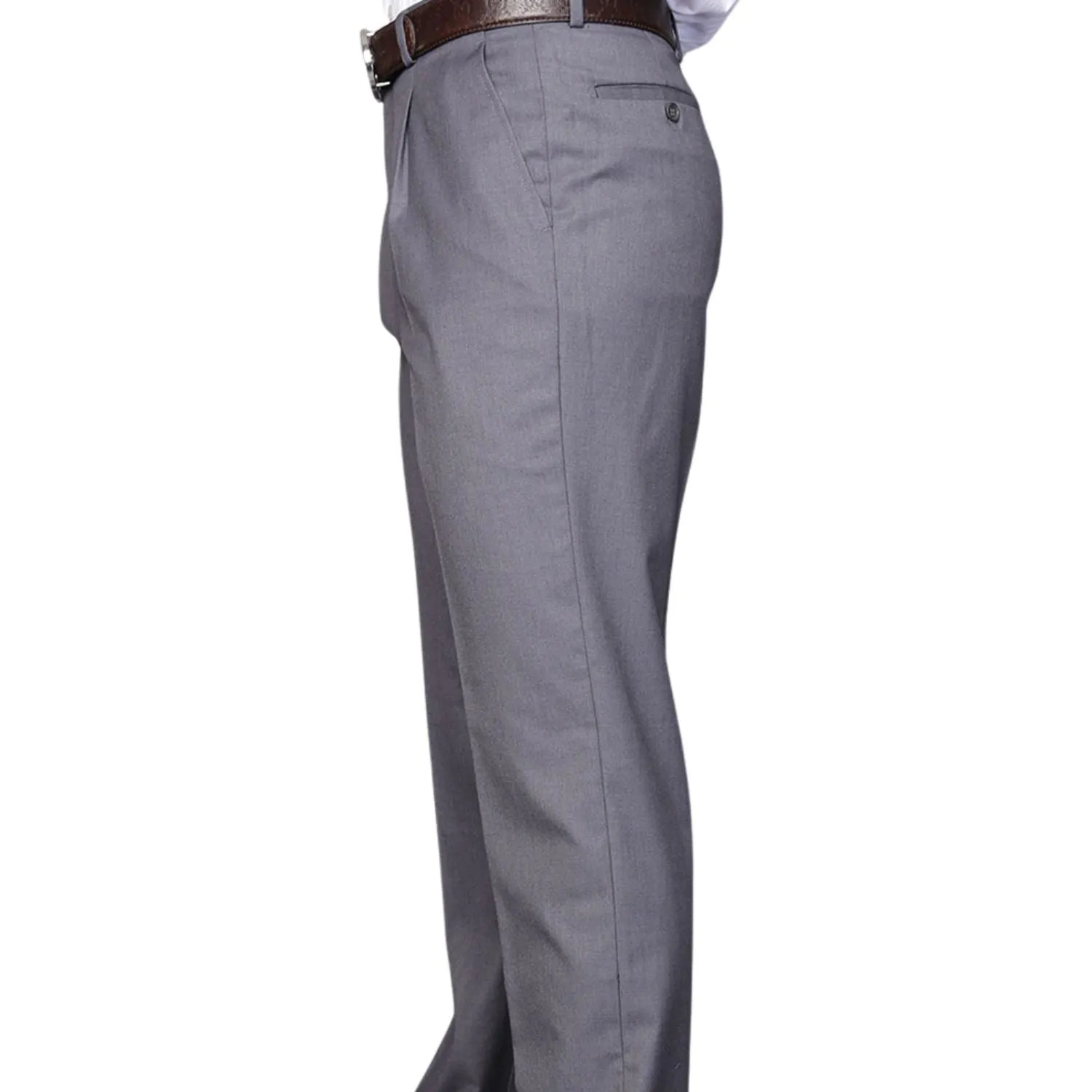 Active Wear Clean Cut Saiph Collection: Charcoal Pleated Pants - Big Sizes Available