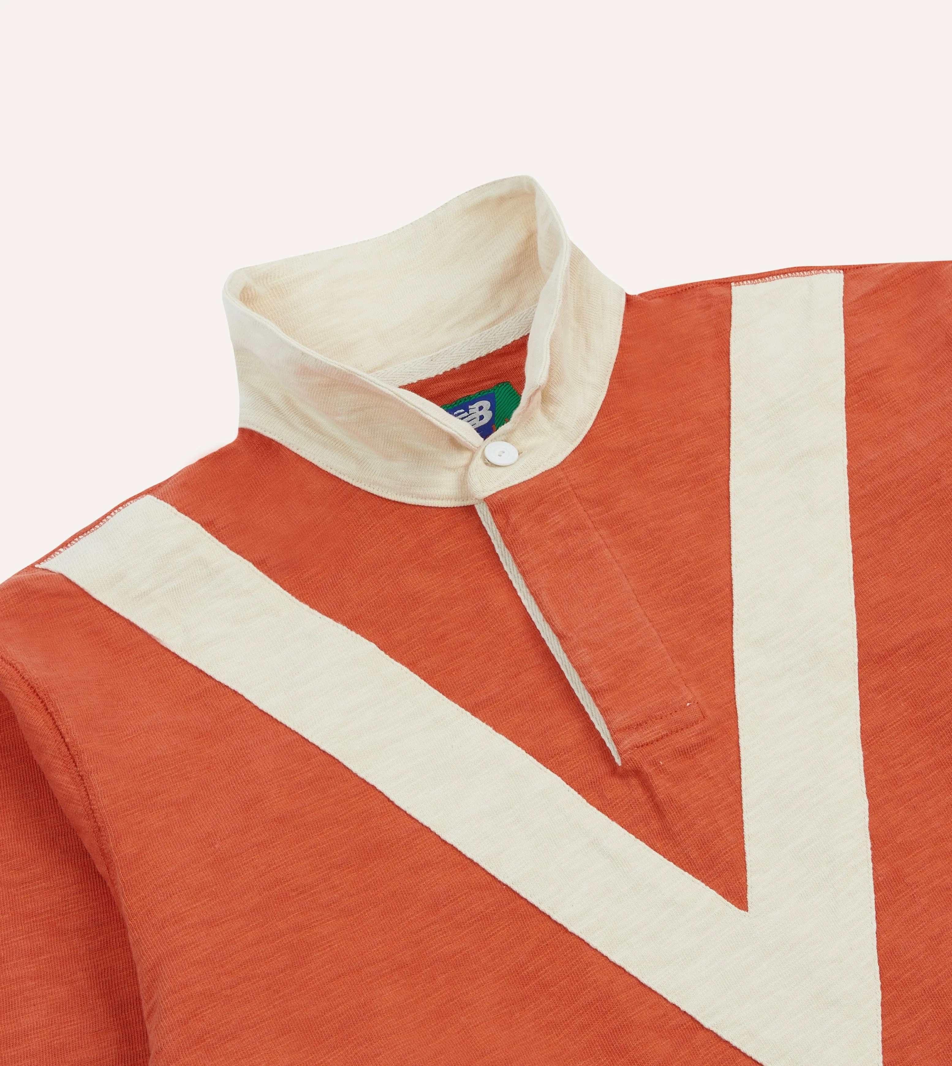 Distressed finish Sleek Silhouette Drake??s and New Balance '77 Flam?? Rugby Shirt