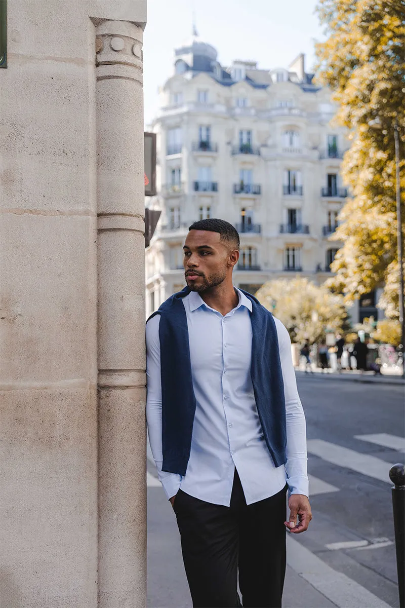 Bamboo Shirt in Pale Blue Sleepwear