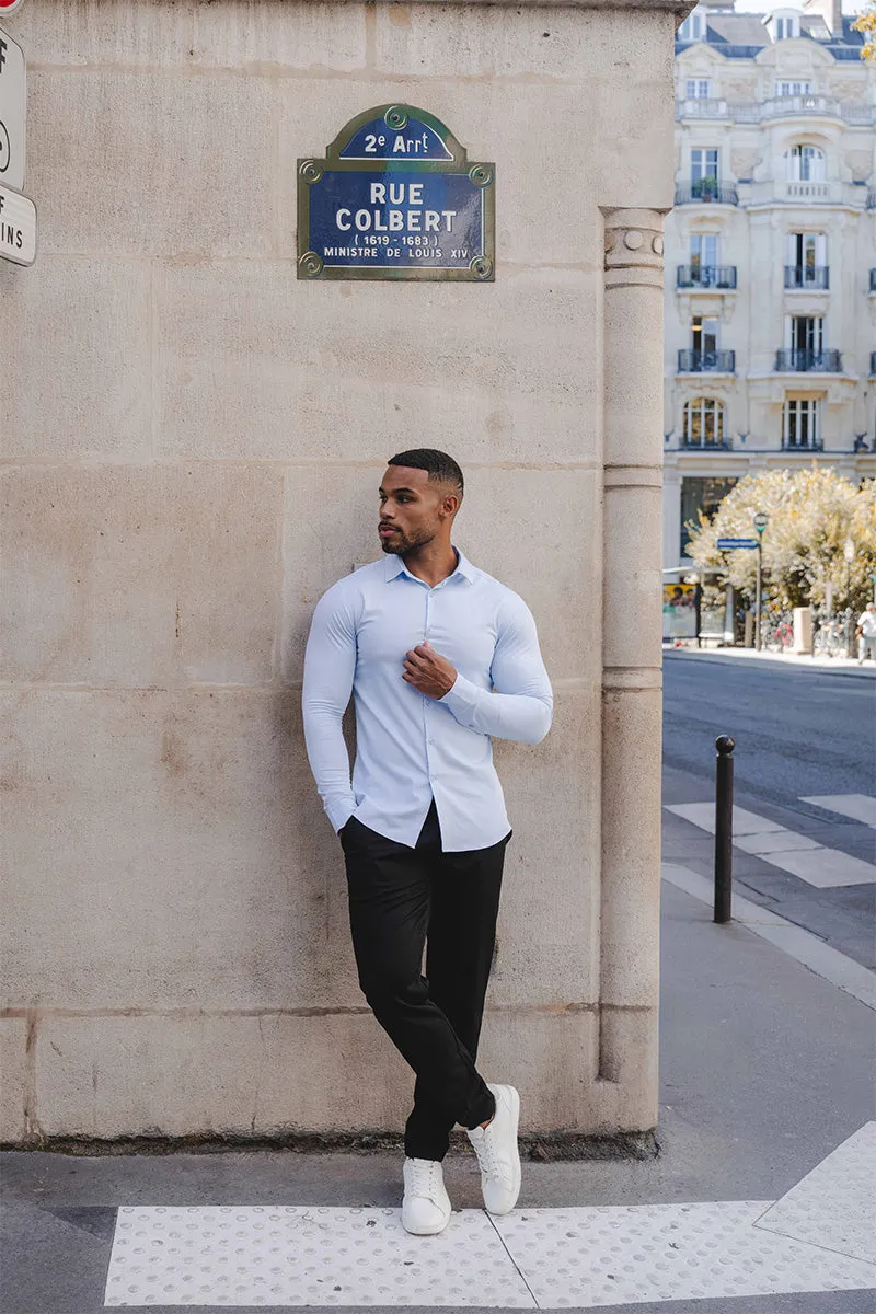 Bamboo Shirt in Pale Blue Spring Trend Indoor Comfort