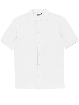 Sheen White Knit Shirt Snag Free Surface Pullover Design