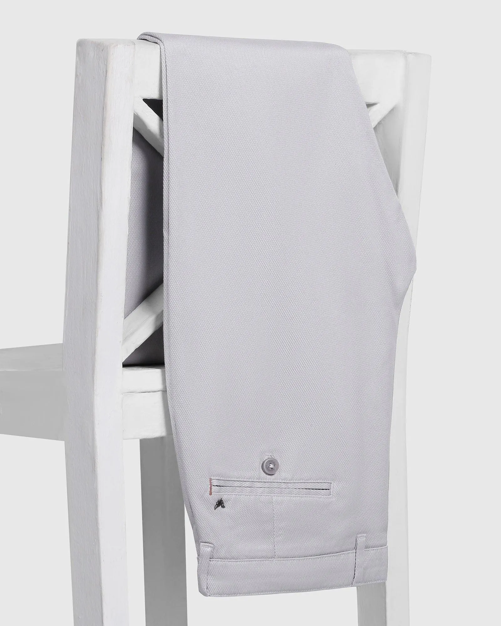 Slim Comfort B-95 Casual Grey Solid Khakis - Kimon LowProfileWaistband