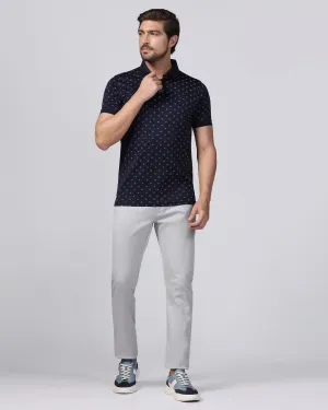 Slim Comfort B-95 Casual Grey Solid Khakis - Kimon Seam-Free Stretch Waist