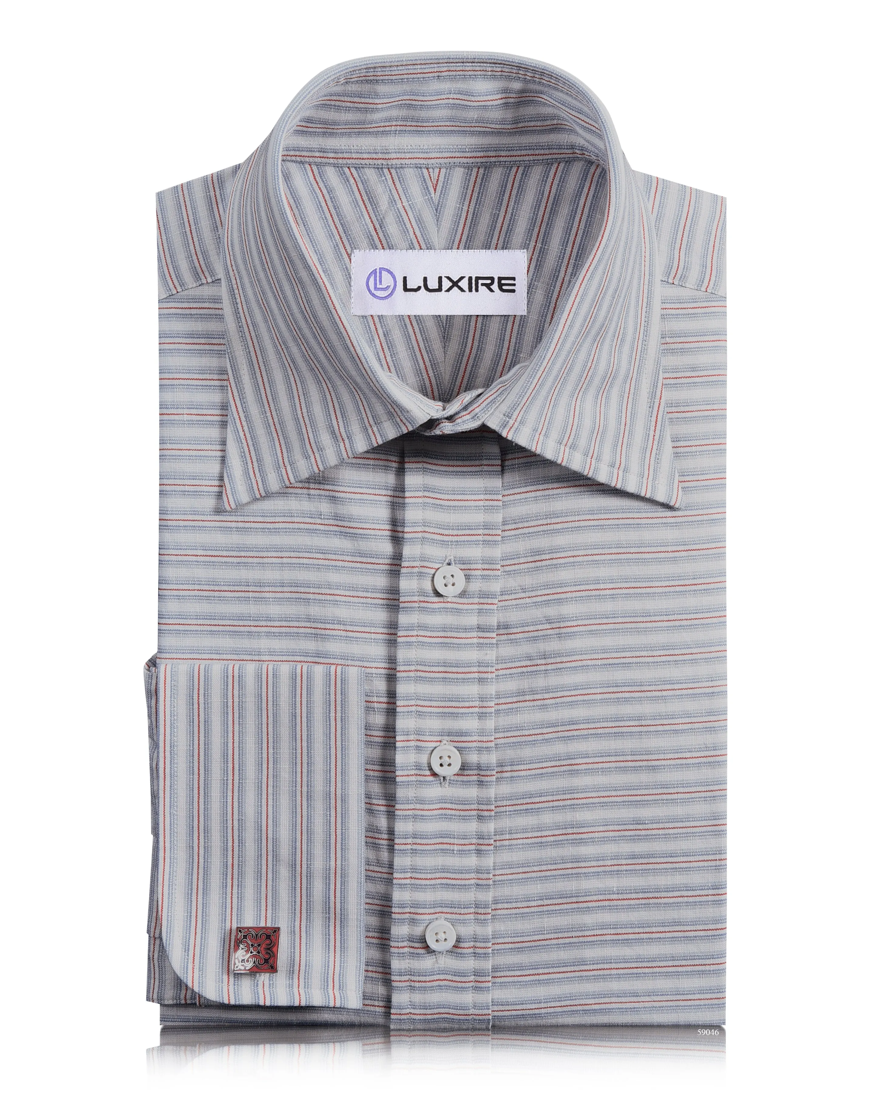 Cotton Linen: Blue Red Alternate Stripes QuickRelease Closures AllSeasonWear