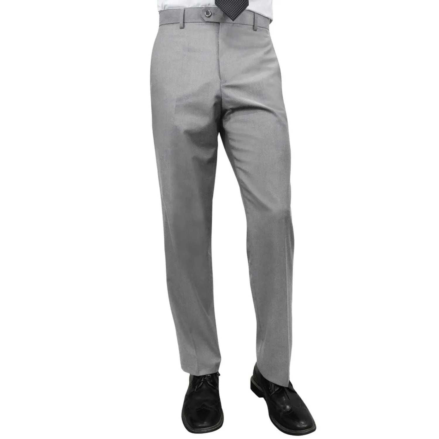 Perfect Design Stylara Collection: Grey Slim Fit Flat Front Pants