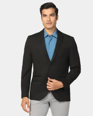 Heavyweight Durability Easy Layering TechPro Formal Black Solid Blazer - Explore