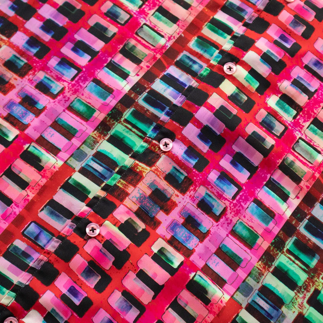 Inserch SS Geo Print Shirt SS013-00066 Multi Legend Glow Fashion Design