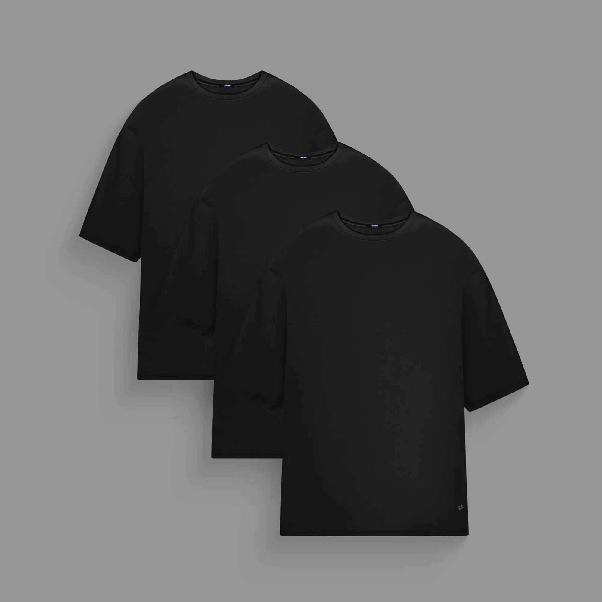 Cumulus All-Black Drop 3-Pack Cashmere combination Taped Neckline
