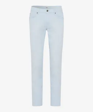 Brax Chuck Dry Color Flex Five Pocket Pant in Sky Versatile Look