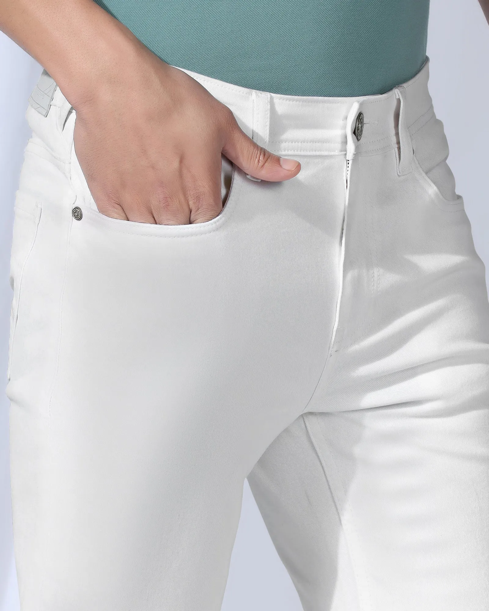Bleed Zero Slim Yonk Fit Prestine White Jeans - Rene Comfy Wear