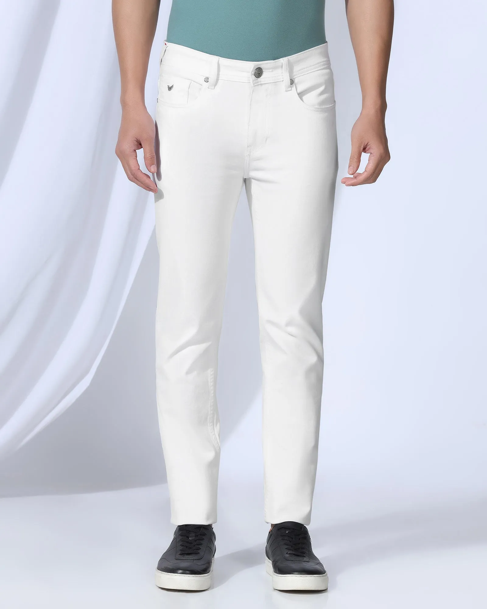 Bleed Zero Slim Yonk Fit Prestine White Jeans - Rene Classic Outfit