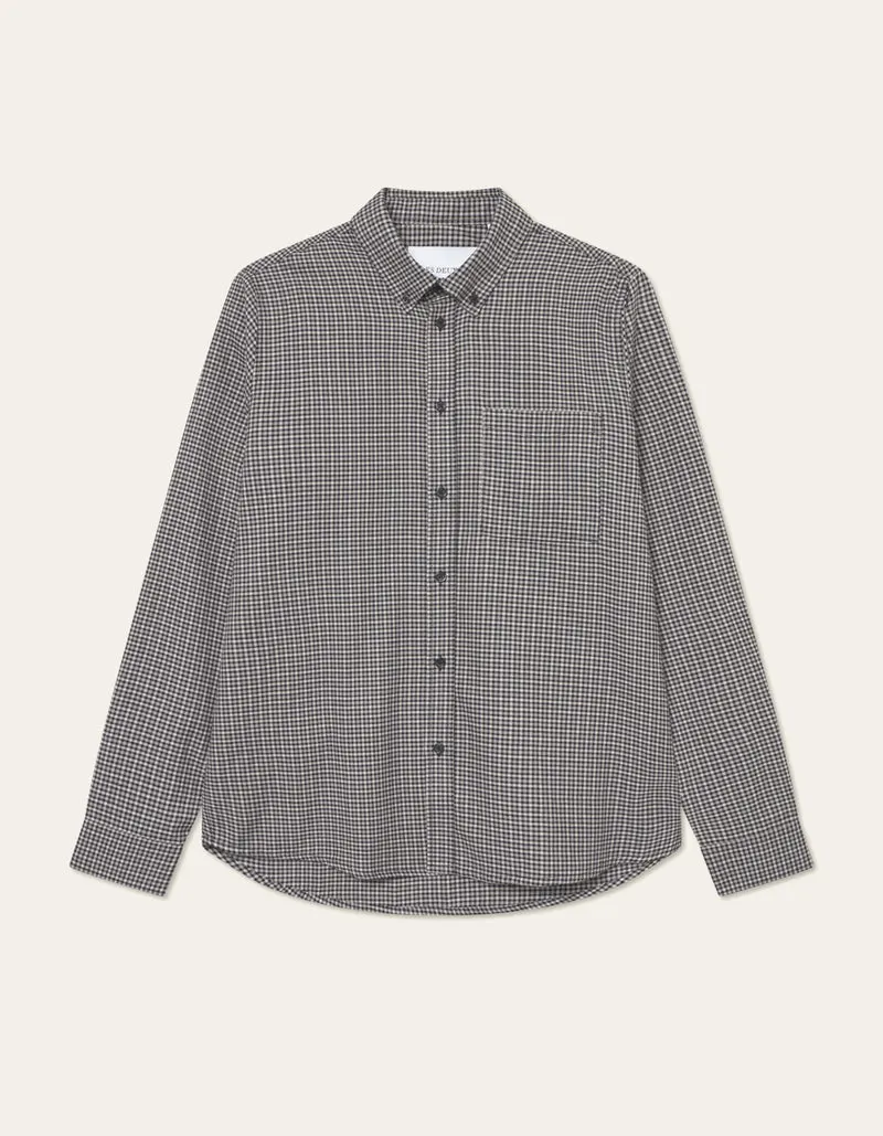 Konrad Check Flannel Shirt - Gargoyle ZeroWasteProduction SoftTouchLining