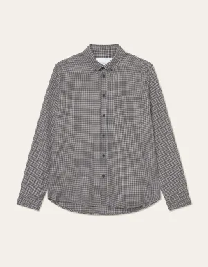 Konrad Check Flannel Shirt - Gargoyle ZeroWasteProduction SoftTouchLining