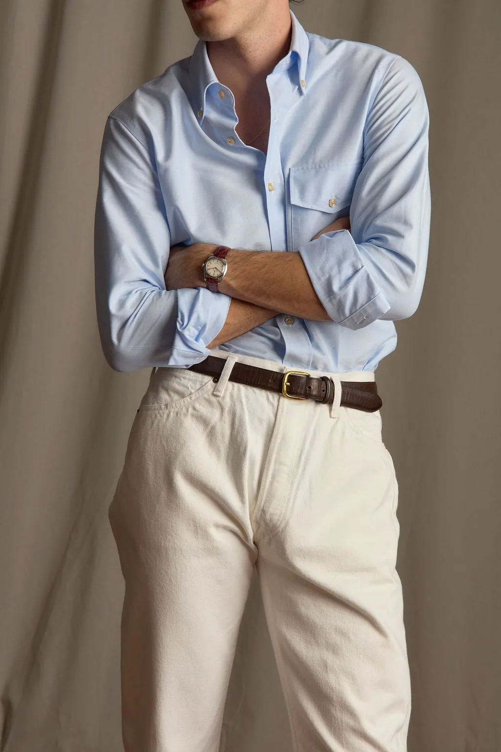 Ecru 5 Pocket Denim Smooth Picnic Style Chill Outfit Relaxed Style Earthy