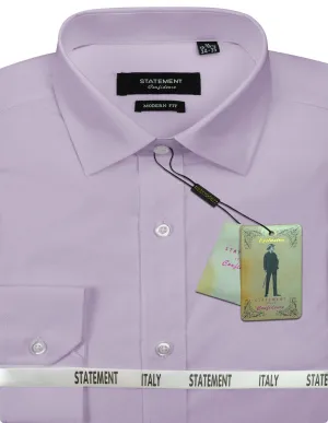 Vibrant Colors Vibrant color MODERN FIT LAVENDER BASIC DRESS SHIRT