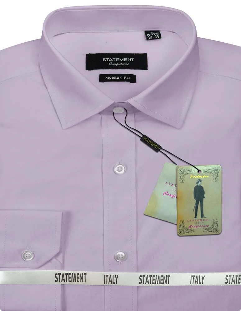 MODERN FIT LAVENDER BASIC DRESS SHIRT Quick Dry Construction