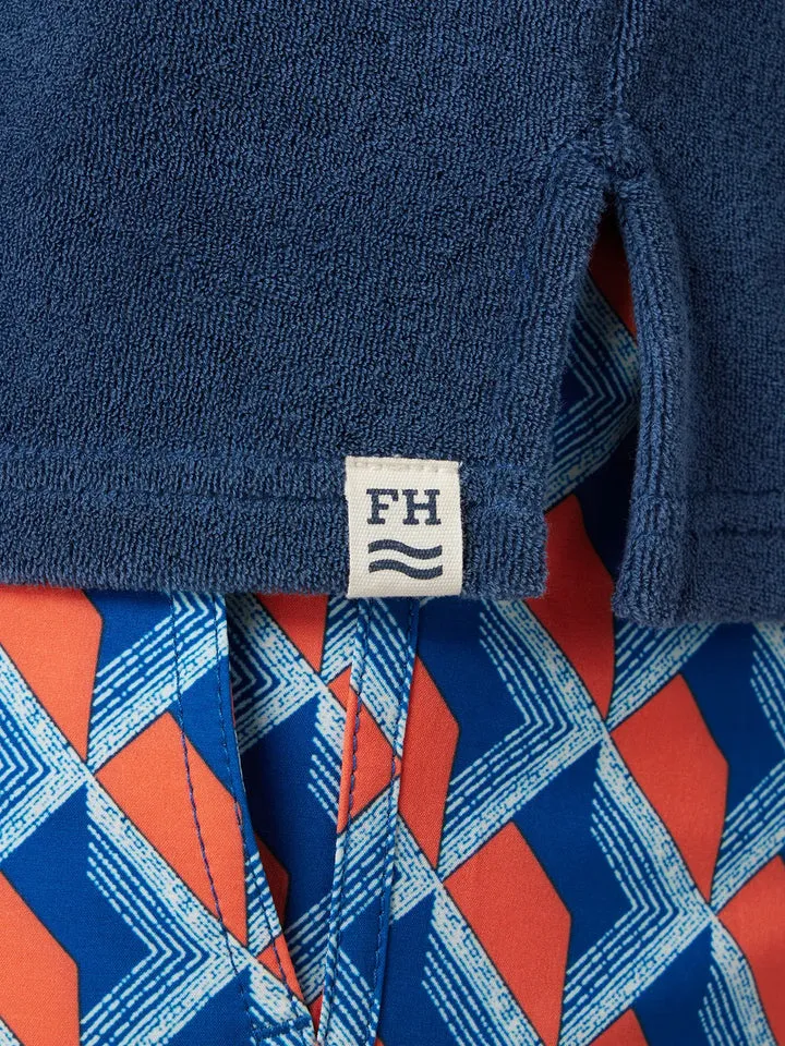 LightweightKnit SkinFriendlyElastic Ravello Terry Polo - Navy