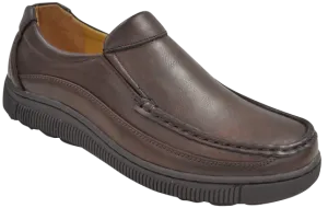 Men's Casual Slip On Loafer Shoes in Brown Sporty Look