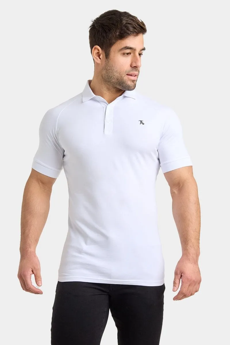 Timeless Style Athletic Fit Polo Shirt in White