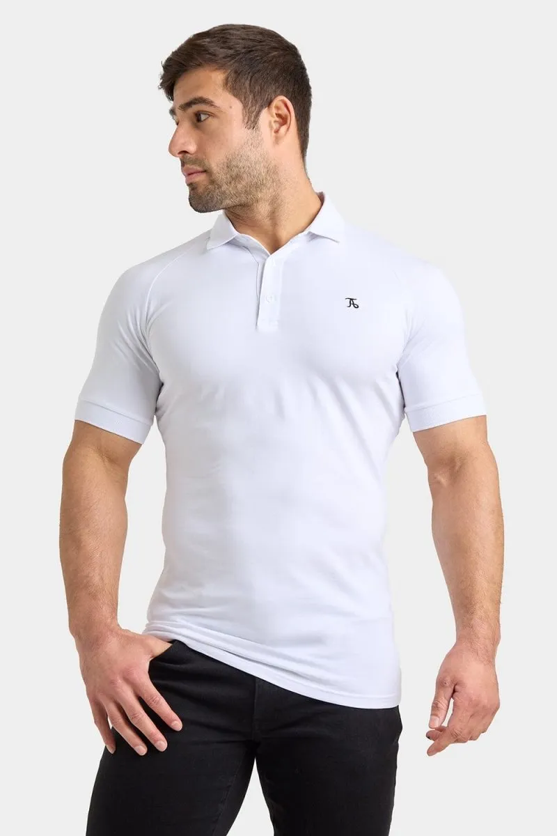 light layering Athletic Fit Polo Shirt in White