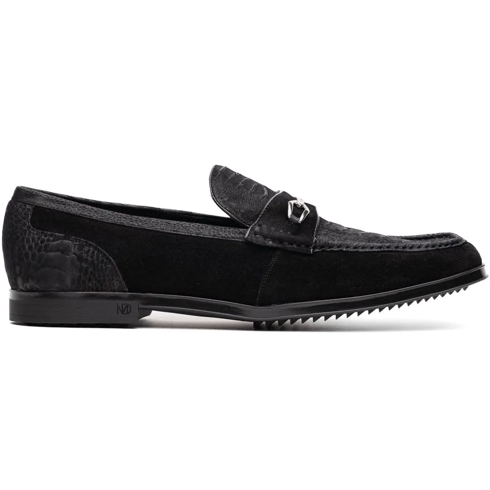 Dapper Style First Step Hugo Ostrich Black
