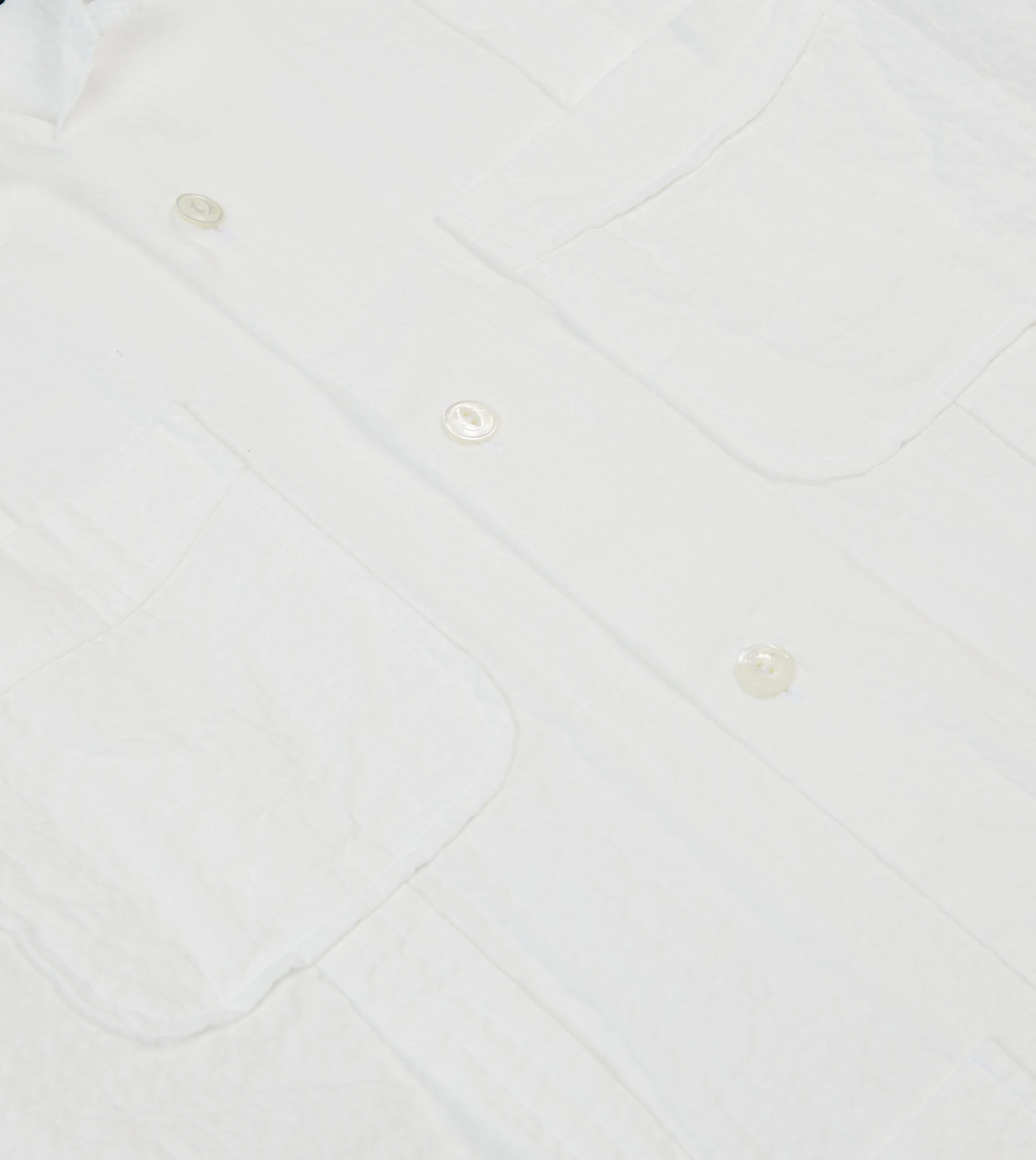 Beach Wear White Cotton-Linen Short Sleeve Cuban Shirt