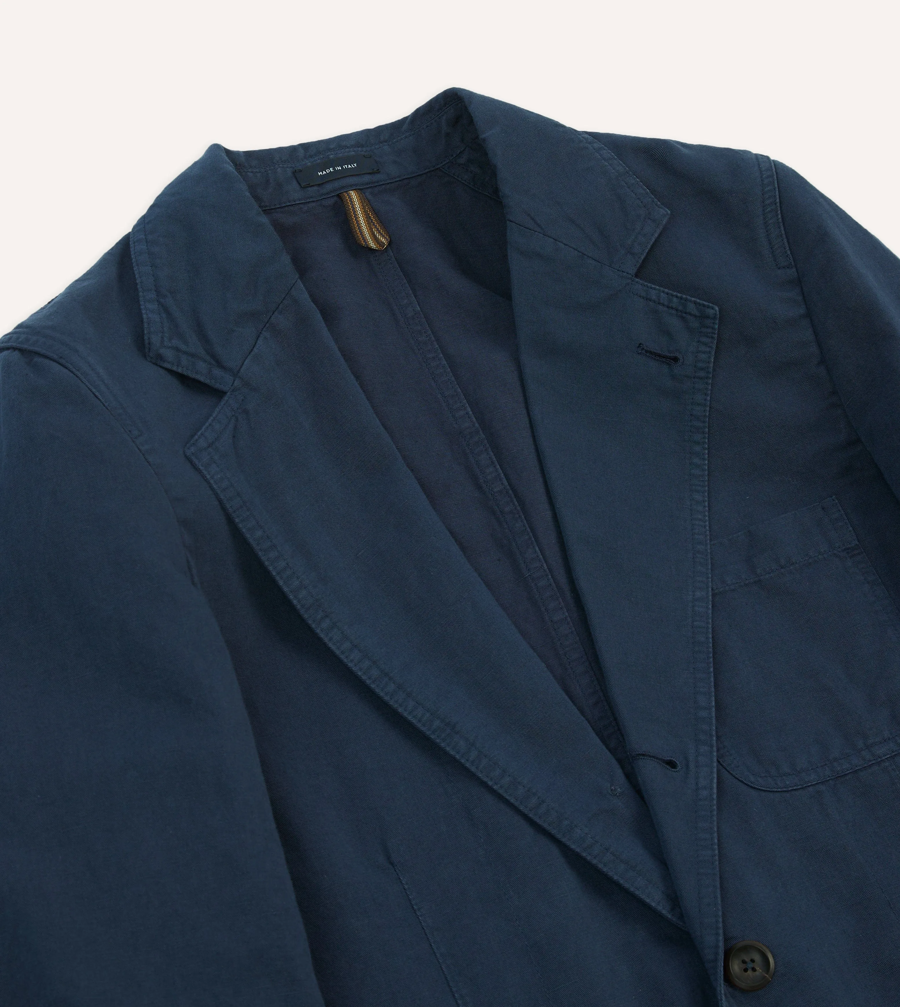 Navy Cotton Linen Games Blazer Mk. I Abrasion Resistant Edges Weekend Ready