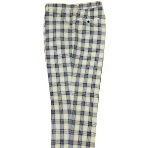 Sleek Appearance Prestige Yellow Royal Blue Plaid Pants