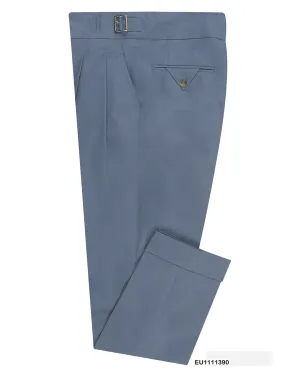 Layering Piece Gurkha Pant in Soft Blue Grey Stretch Twill Pants