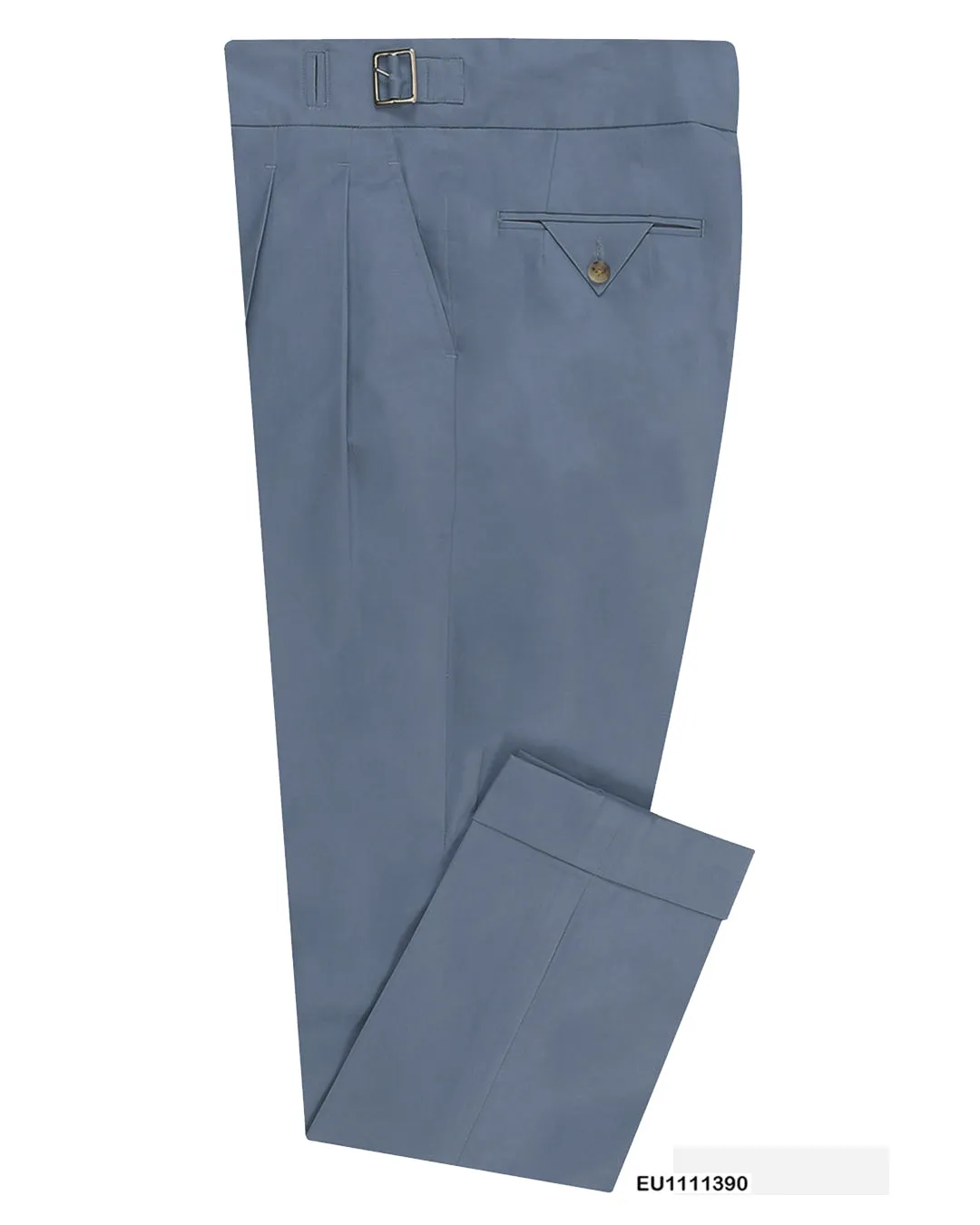 Layering Piece Gurkha Pant in Soft Blue Grey Stretch Twill Pants