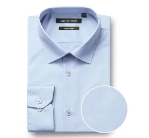 bohemian flair VERNO Light Blue Classic Fit Long Sleeve Travel Easy-Care Cotton Dress Shirt CS0221