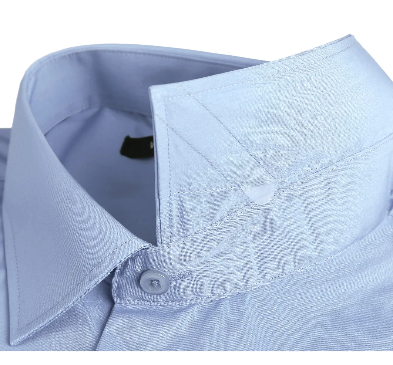 Cooling Core Technology VERNO Light Blue Classic Fit Long Sleeve Travel Easy-Care Cotton Dress Shirt CS0221