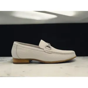 Weekend Walk Classic Fit Carrucci Victor Bone Deerskin Leather Sole Casual Loafer - KL201-1