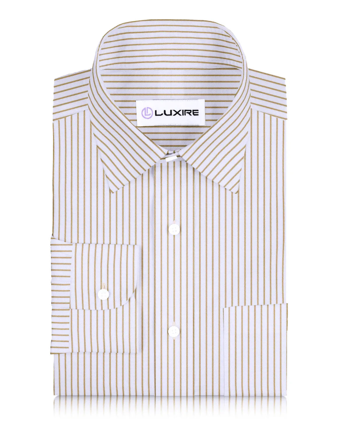 Cotton Linen: Ecru Stripes On white Feather Glow Functional Fit