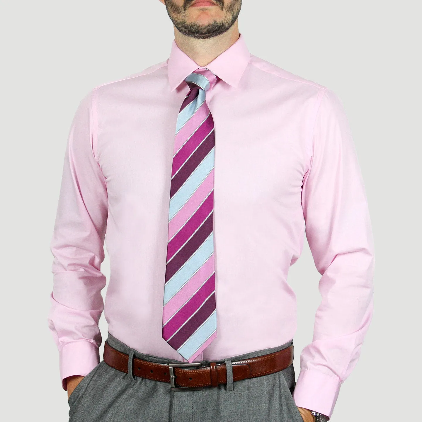 Cocktail Event ARTURO Modern Fit Long Sleeve Pink Dress Shirt