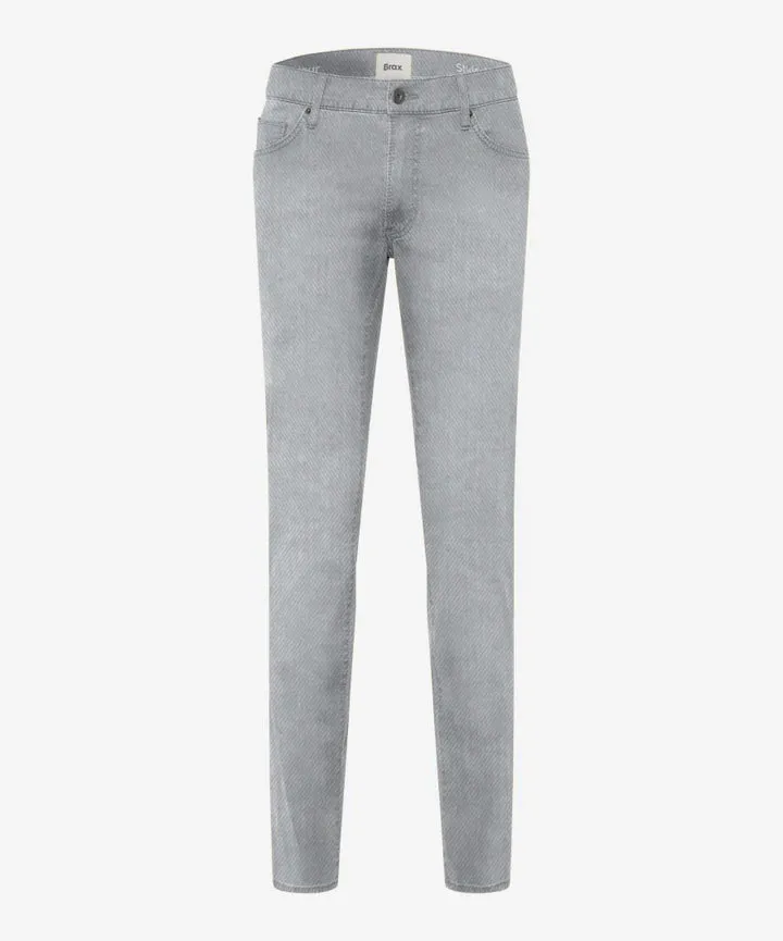 Brax Chuck Dry Color Flex Five Pocket Pant in Platin TearResistantMaterial