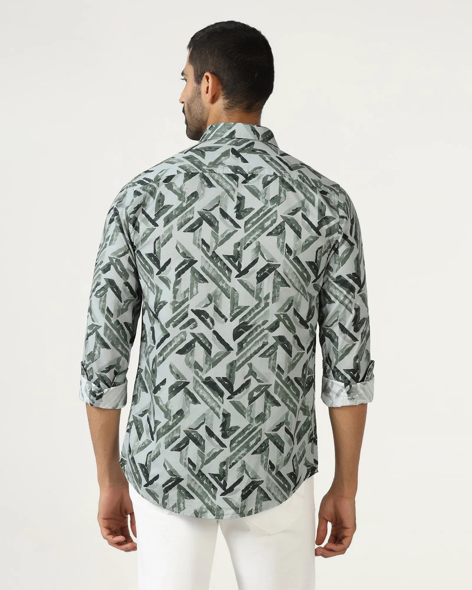Green Printed Shirt - Volmer Checkered Style Unisex Option