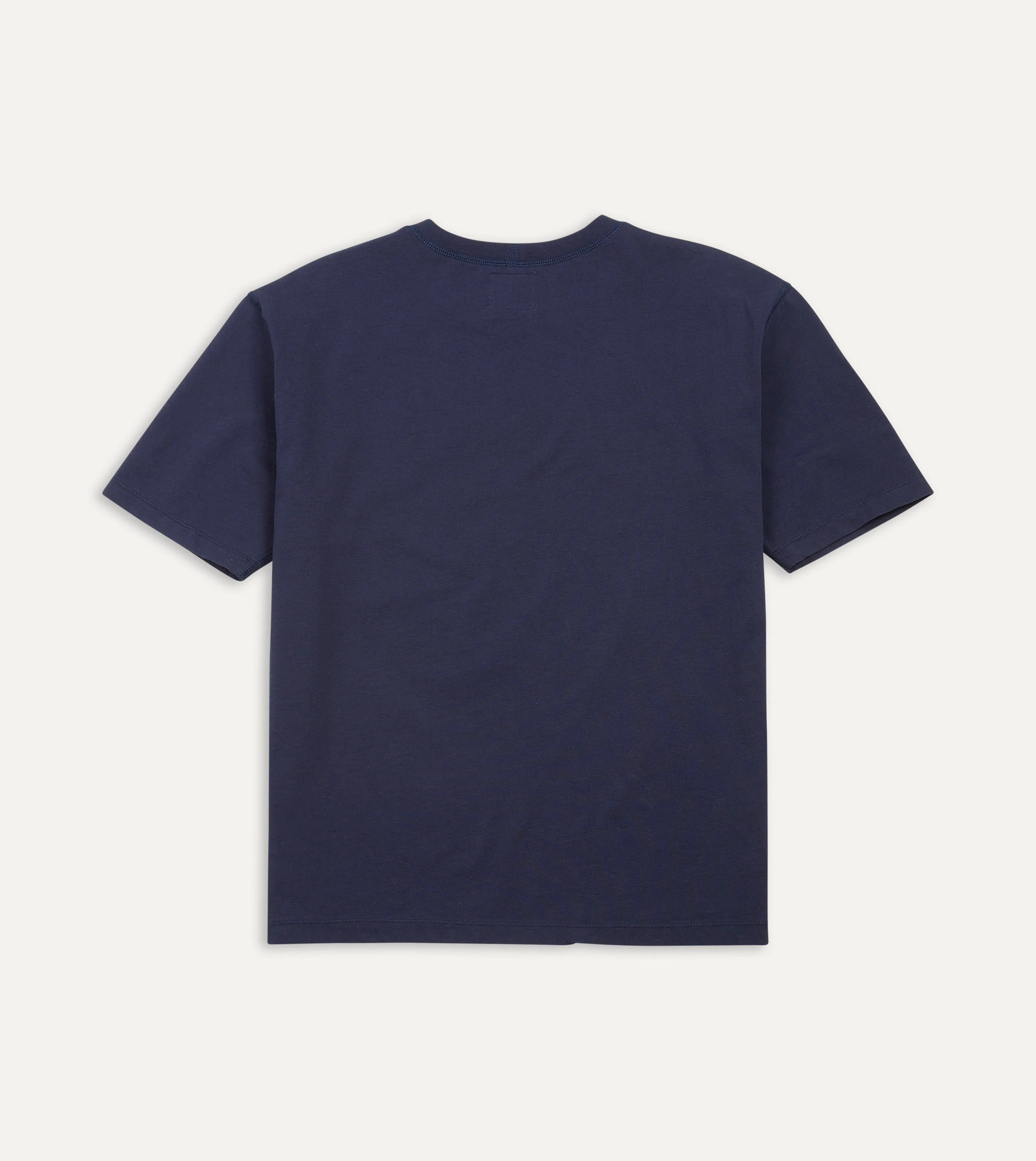 Silk combination Navy Cotton Crew Neck Hiking T-Shirt
