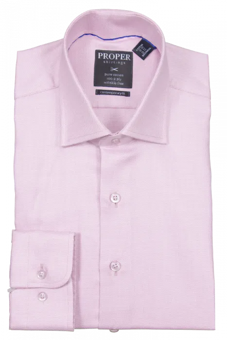 PROPER SHIRTINGS PINK CONTEMPORARY FIT REGULAR CUFF P205ET0R-PIN Beach Ready