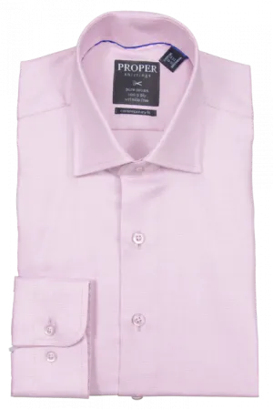PROPER SHIRTINGS PINK CONTEMPORARY FIT REGULAR CUFF P205ET0R-PIN Lightweight Comfort Work Appropriate