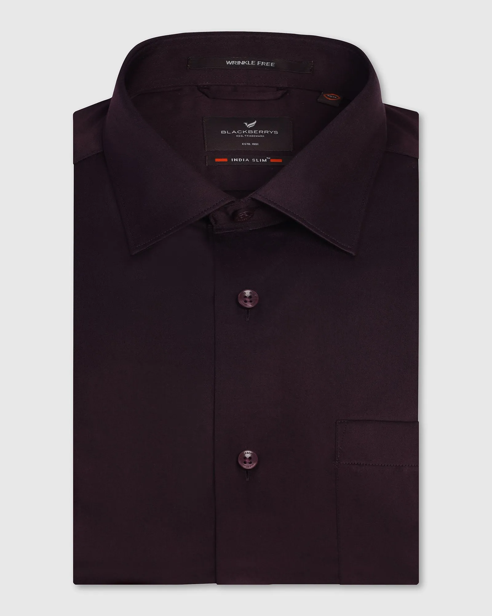 Winter Essentials Morning Comfort Non Iron Formal Purple Solid Shirt - Georgia