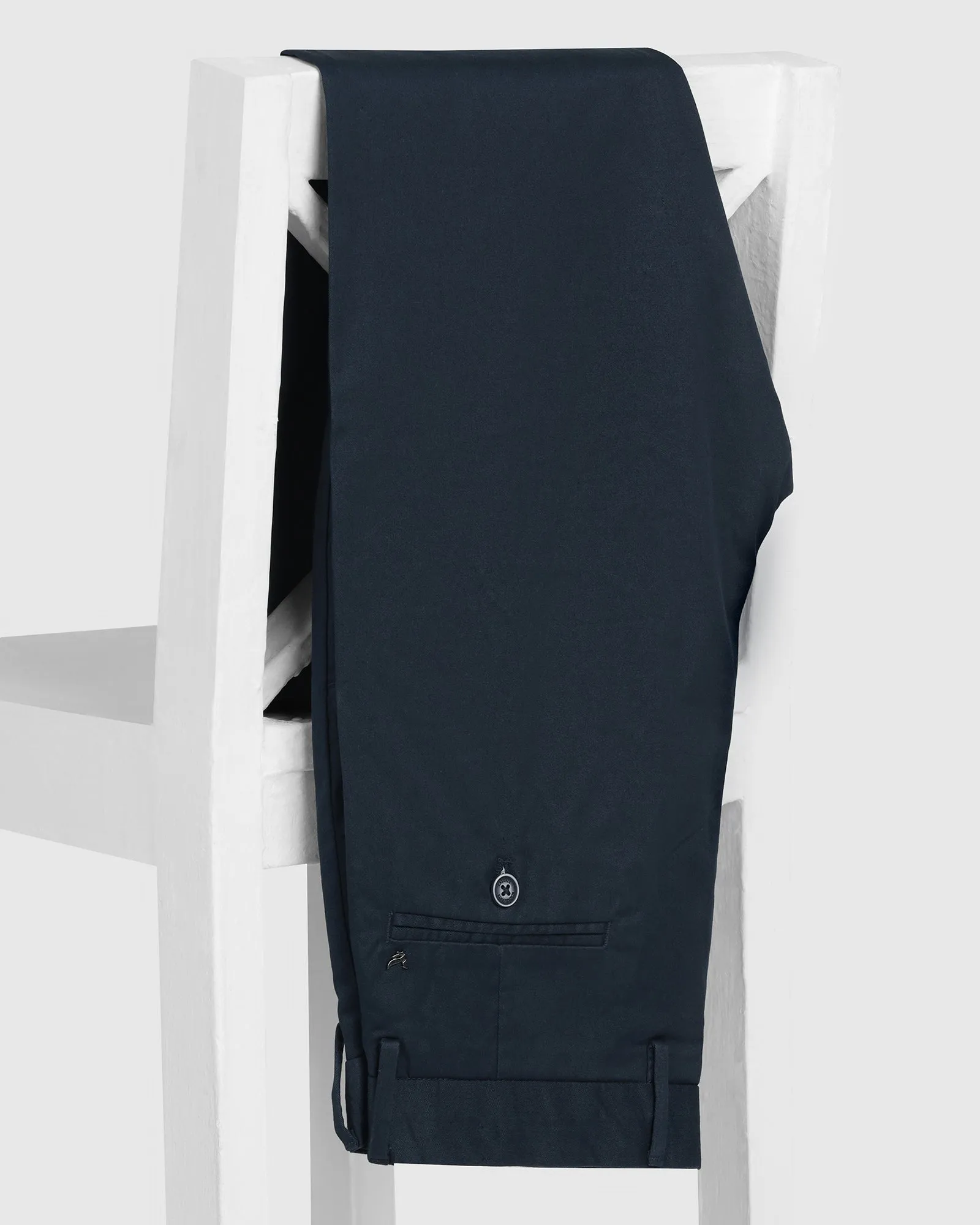 Travel Style Urban Utility Slim Fit B-91 Casual Navy Solid Khakis - Martin