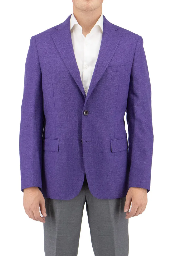 Fire Retardant Treated Fabric Tiglio Luxe Violet Dolcetto/THP Modern Fit Half Lined, Pure Wool Jacket TL2735