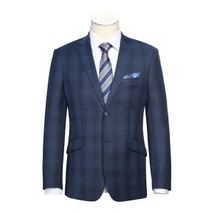 Clean Jacket Detail Alessandro Vitello by Renoir Slim Fit Wool Blazer Navy 565-4