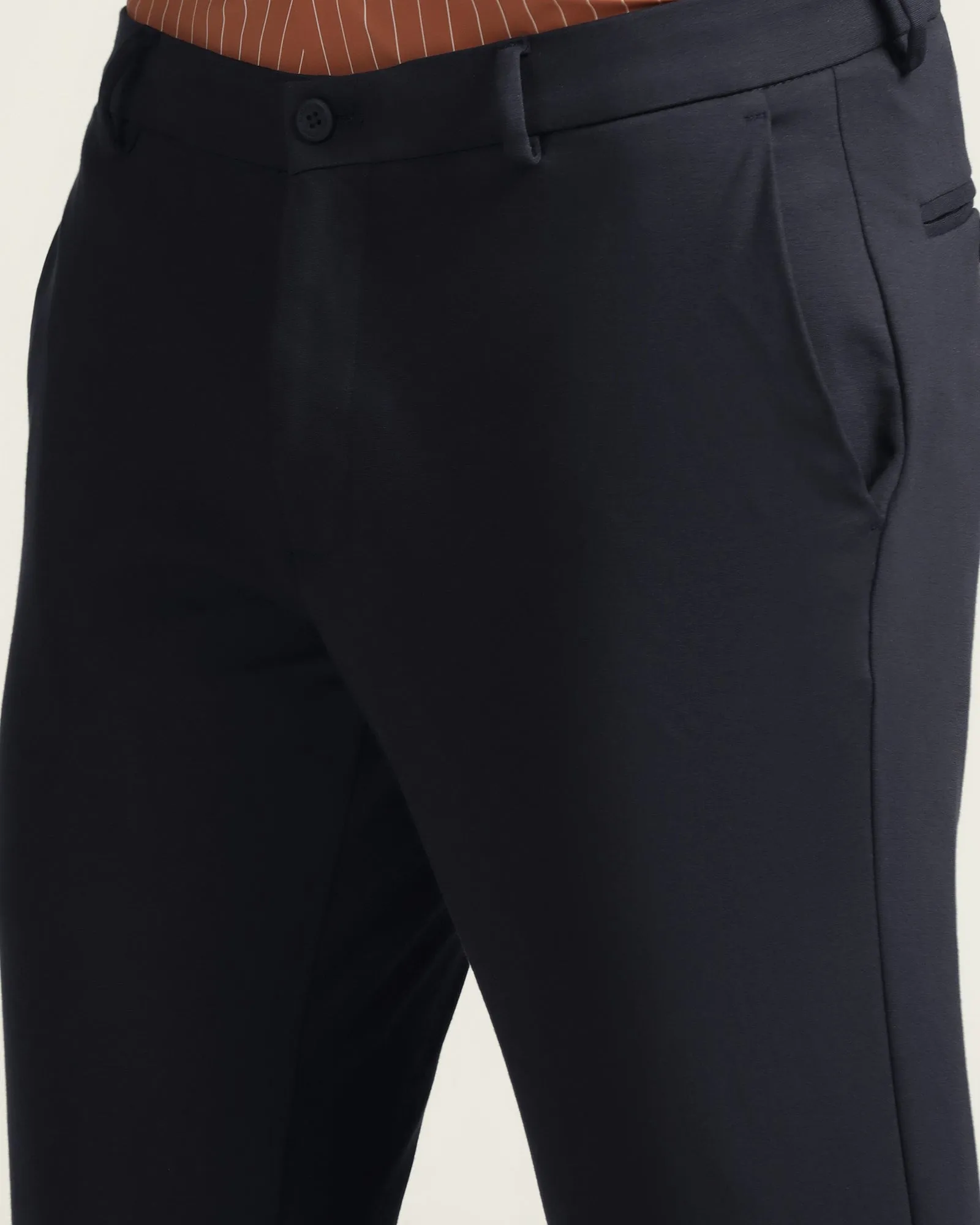 Timeless Comfort Wear RipstopFabric TechPro Slim Fit B-91 Casual Navy Solid Khakis - Ziea