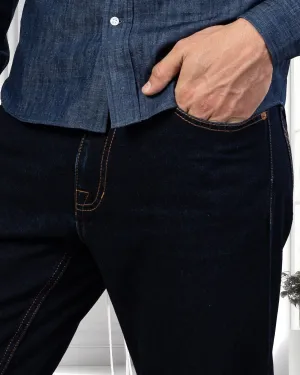 Fade Washed Dark Indigo Jeans school outfit