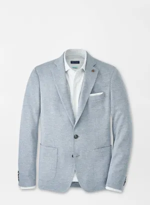 Advanced Layering System Windproof Inner Layer Peter Millar Barclay Knit Soft Jacket in Rain Cloud