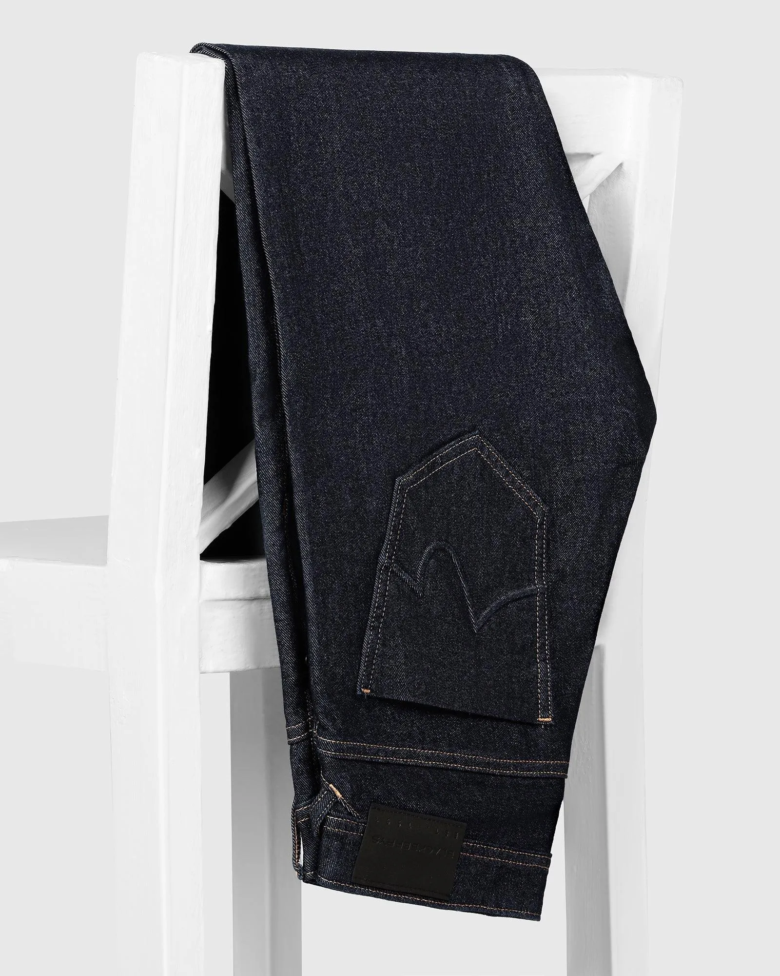Weekend Wear Sharp Silhouette Super Clean Slim Comfort Buff Fit Indigo Blue Jeans - Callum