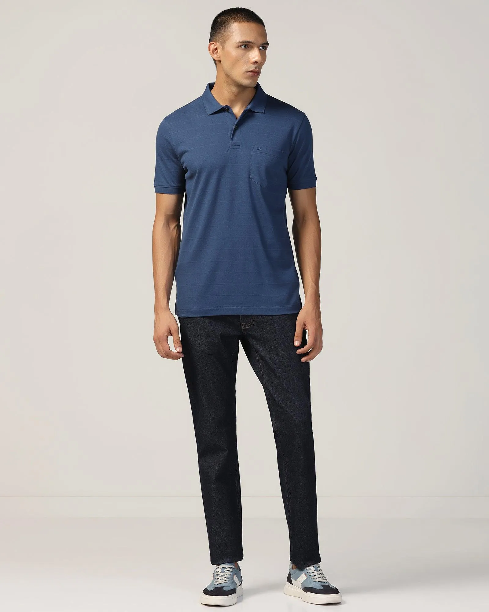 Super Clean Slim Comfort Buff Fit Indigo Blue Jeans - Callum Quick Wash